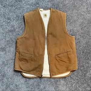 VINTAGE Carhartt Duck Zip Vest (Shearling-Lined) Men’s Large (fits smaller)